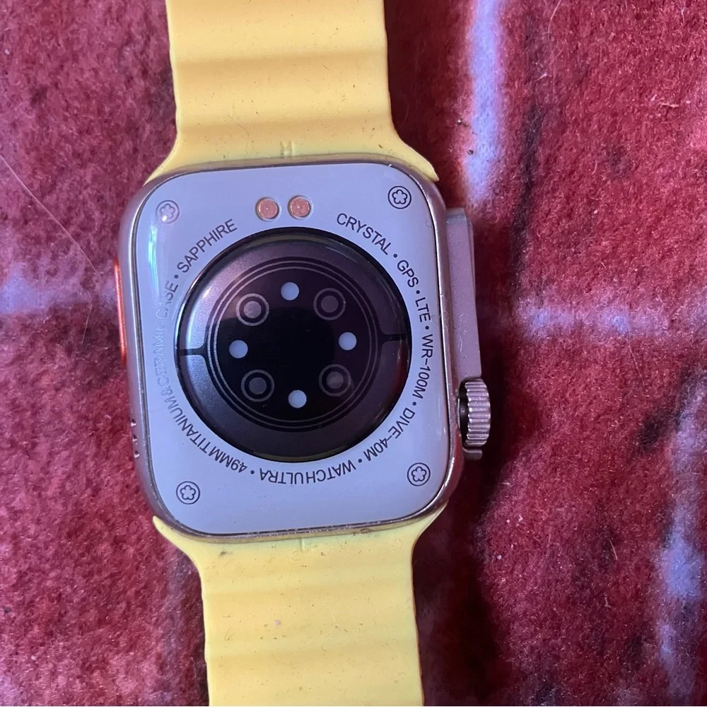 Yellow Smartwatch with Black Case
